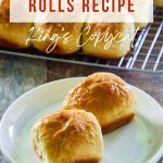 Sideview of an image of 2 Copycat Kings Sweet Bread Rolls on a plate. - Hostess At Heart