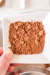 A dish of unsweetened cocoa powder - Hostess At Heart