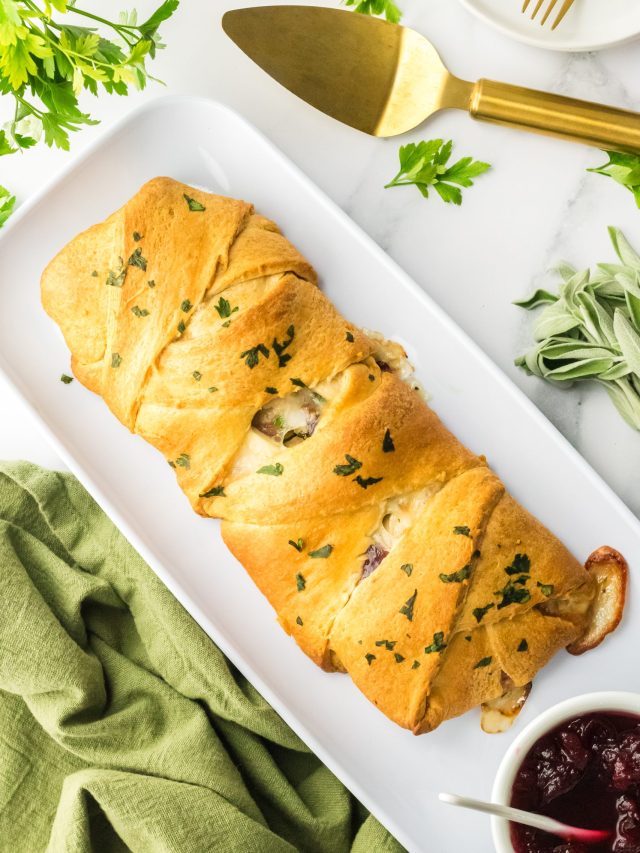 Turkey and Cheese Crescent Roll Braid Story