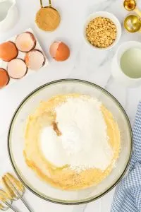 Dry ingredients added to creamed peanut butter mixture - Hostess At Heart