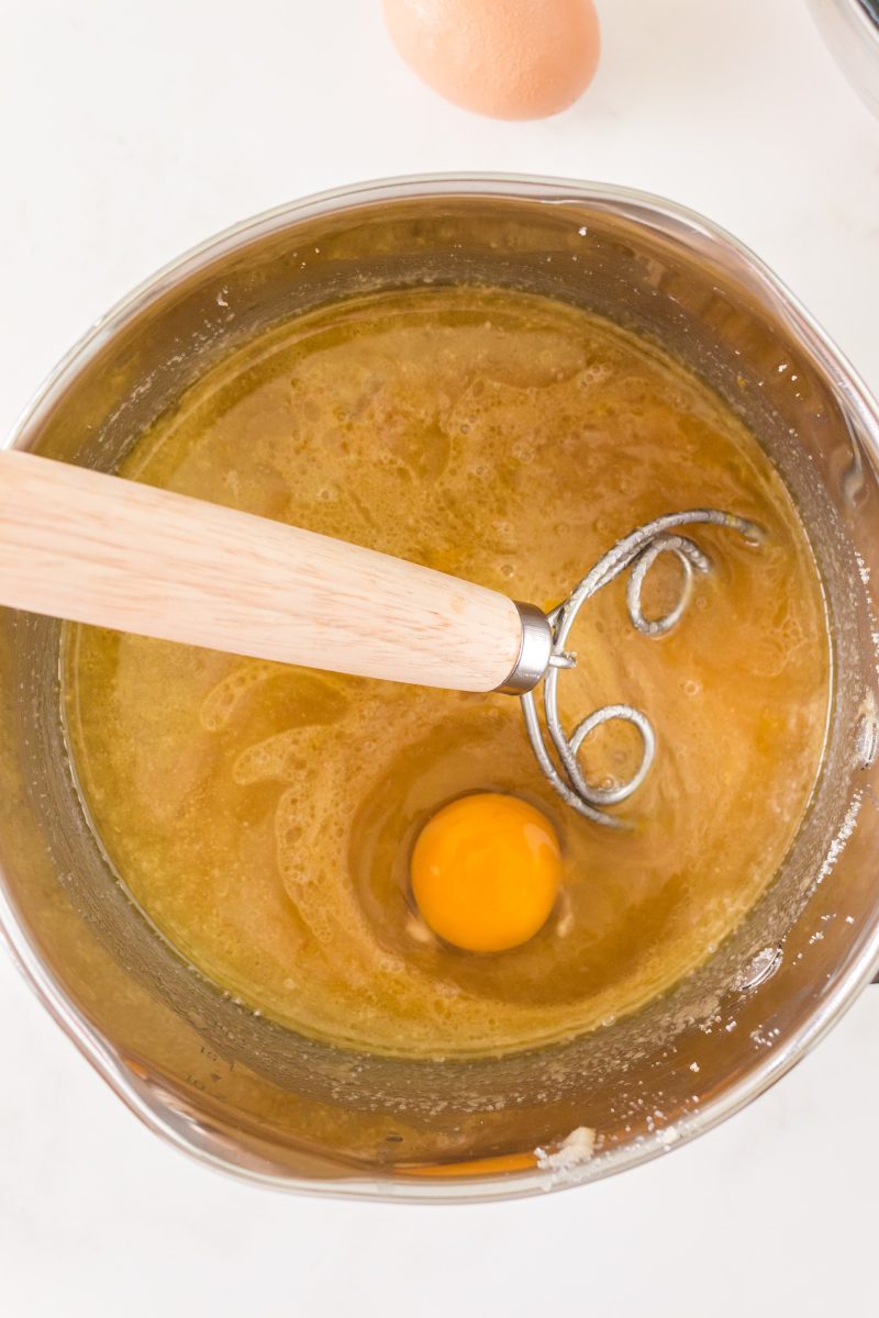 An egg added to a mixture of butter and flour - Hostess At Heart