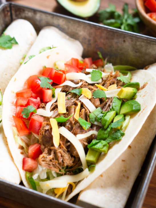 Instant Pot Pulled Pork Taco Recipe (or Slow Cooker) - Hostess At Heart