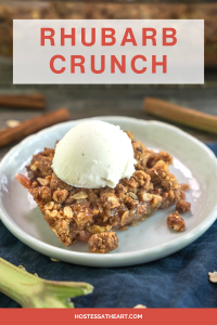 Best Rhubarb Crunch Recipe (Old-Fashioned Dessert) - Hostess At Heart