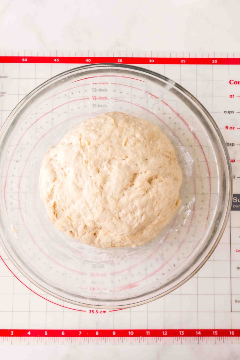 A ball of dough in a mixing bowl - Hostess At Heart