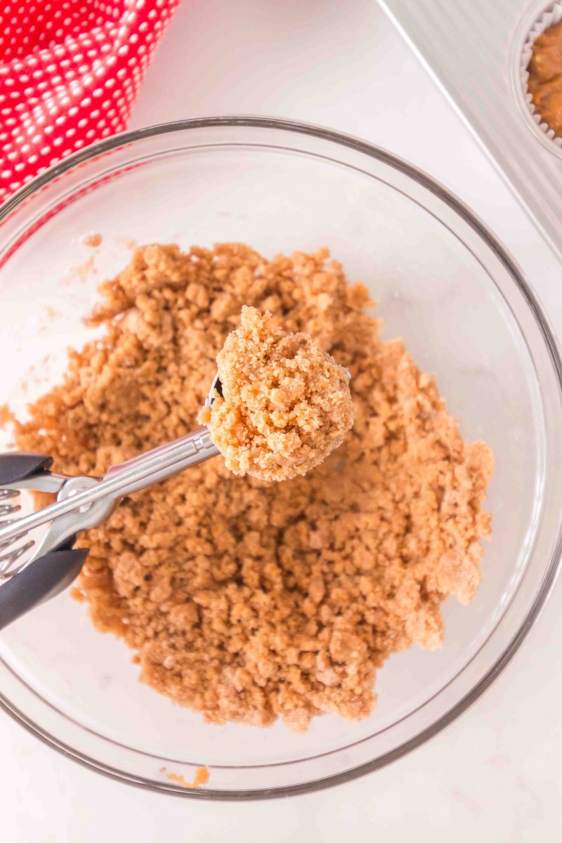 A scoop filled with cinnamon sugar topping. Hostess At Heart