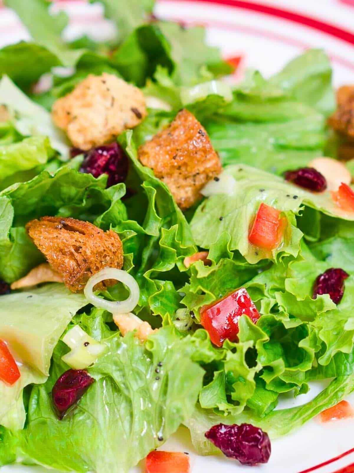 Mixed Green Salad with Sweet Poppyseed Dressing Recipe - Hostess At Heart