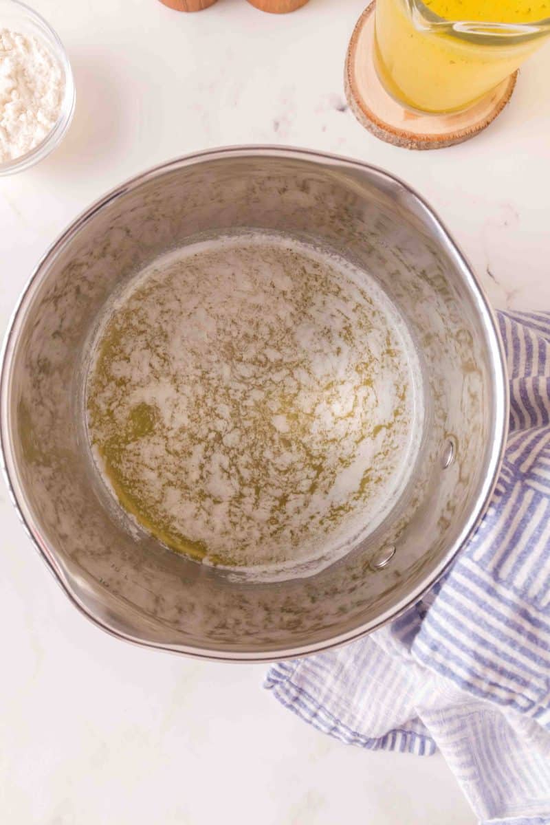 Melted butter in a pot - Hostess At Heart