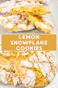 4-Ingredient Lemon Snowflake Cookie Recipe - Hostess At Heart