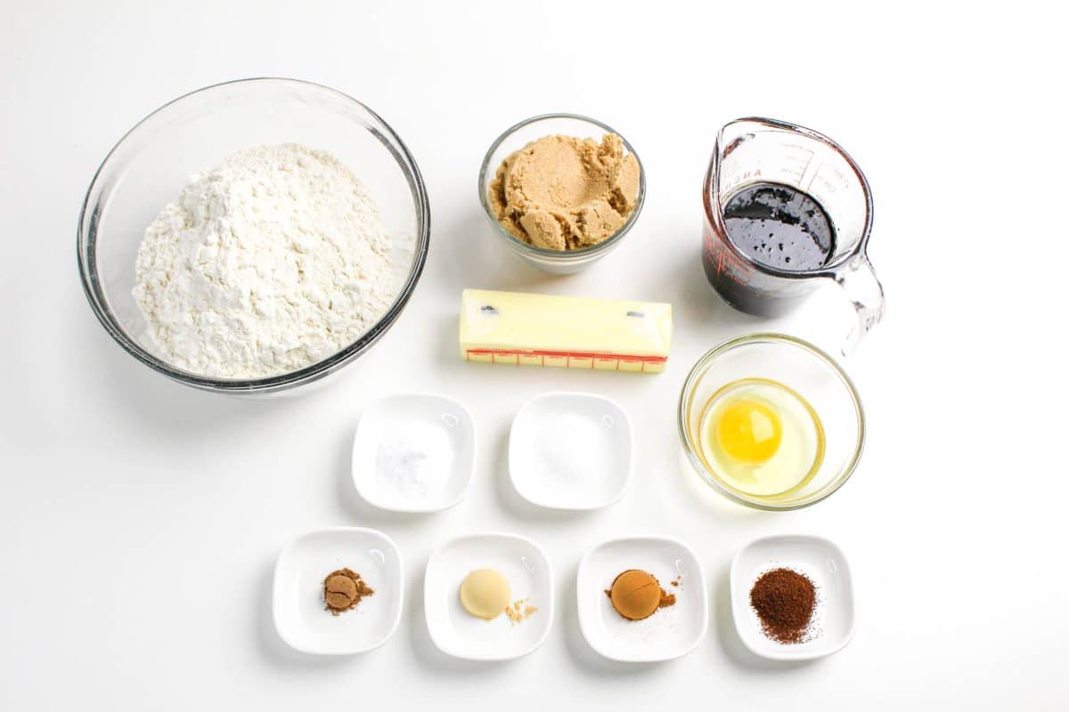 Gingerbread Man Cookie Ingredients: flour, brown sugar, egg, butter, molasses, cinnamon, ginger, cloves, nutmeg, baking soda, and salt. Hostess At Heart