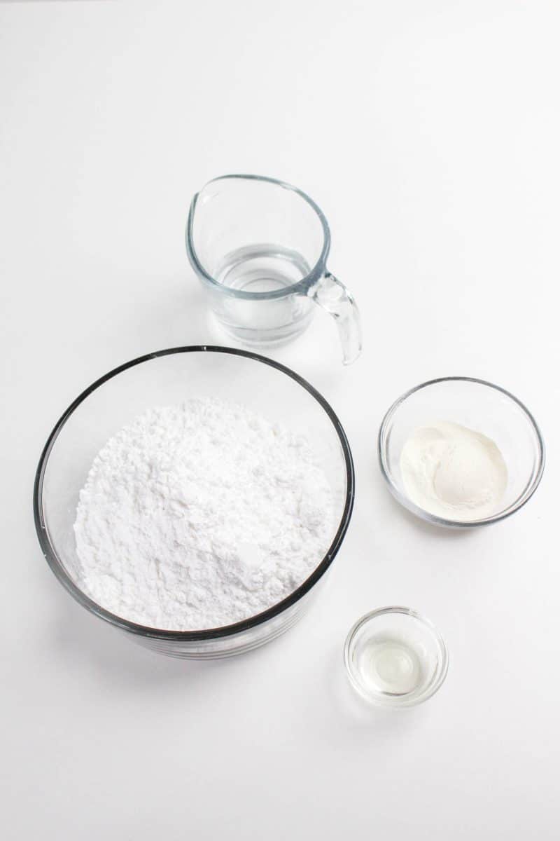 Royal Icing Ingredients: Powdered sugar, water, and vanilla extract, meringue powder. Hostess At Heart